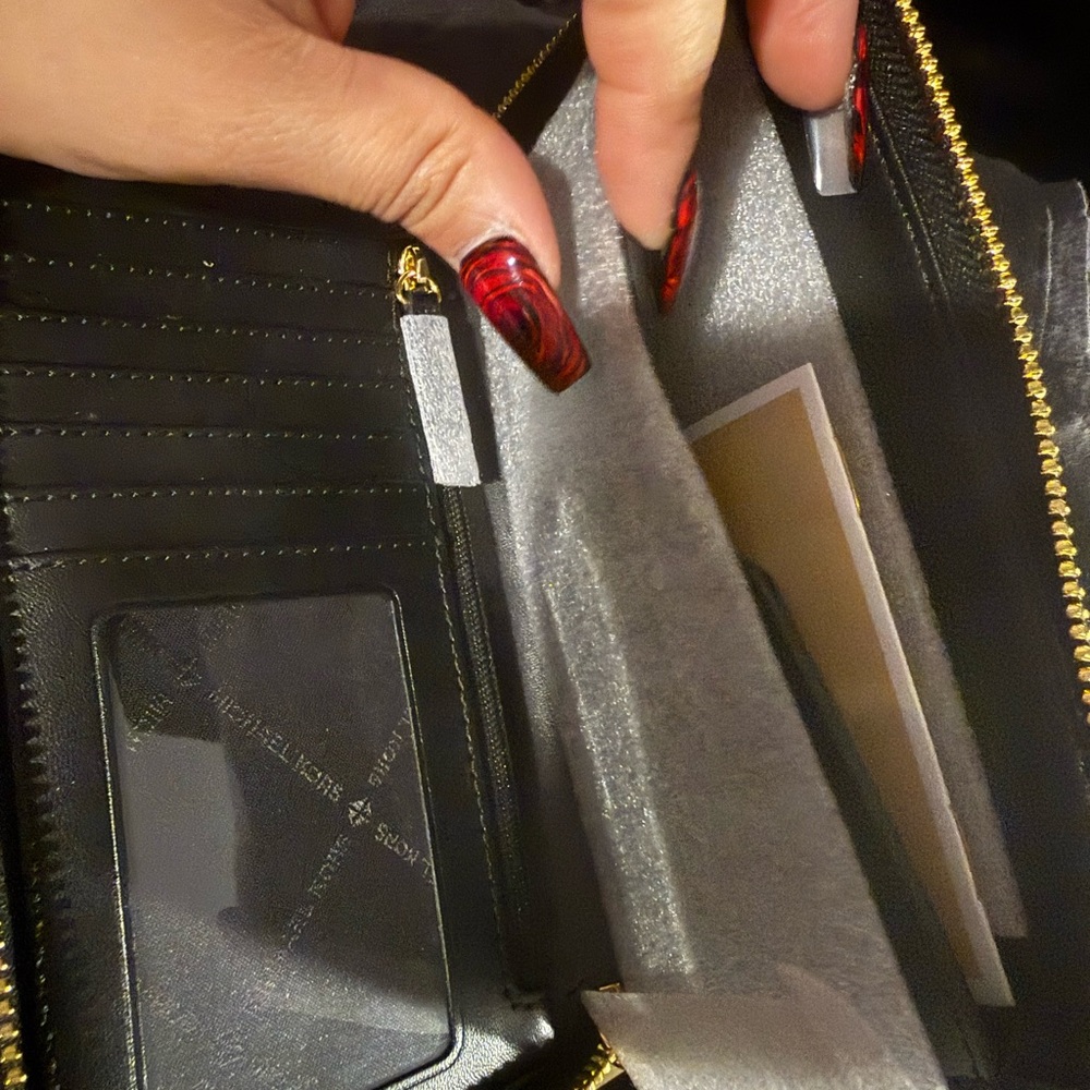 Michael Kors Black Leather Wristlet - Picture 4 of 4